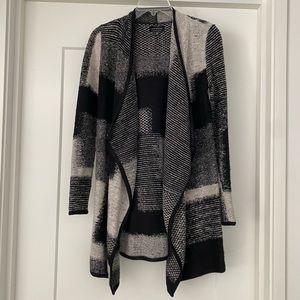 Lucky Brand XS Black Gray Sweater Cardigan